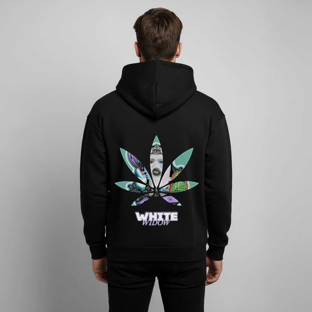 WHITE WIDOW Oversized Unisex Bio-Hoodie - Schwarz