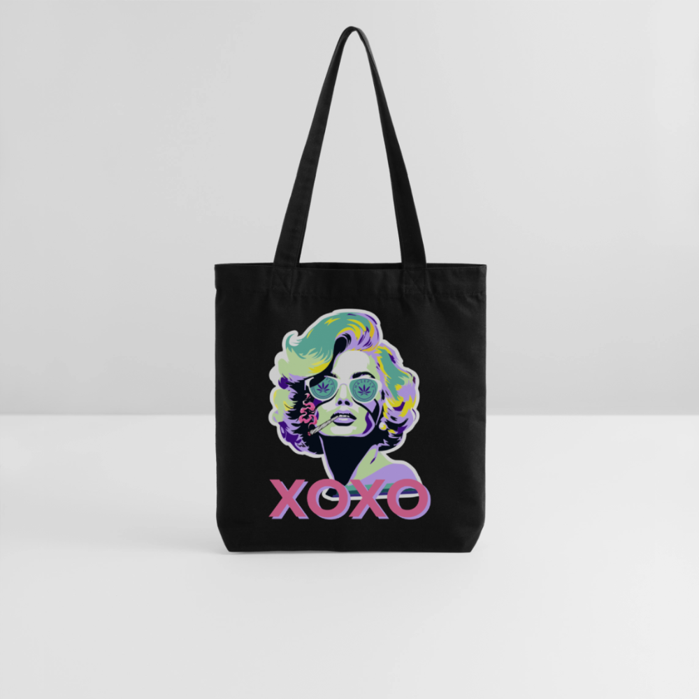 MARYLIN XOXO recycelter Heavyweight Stoffbeutel - Schwarz