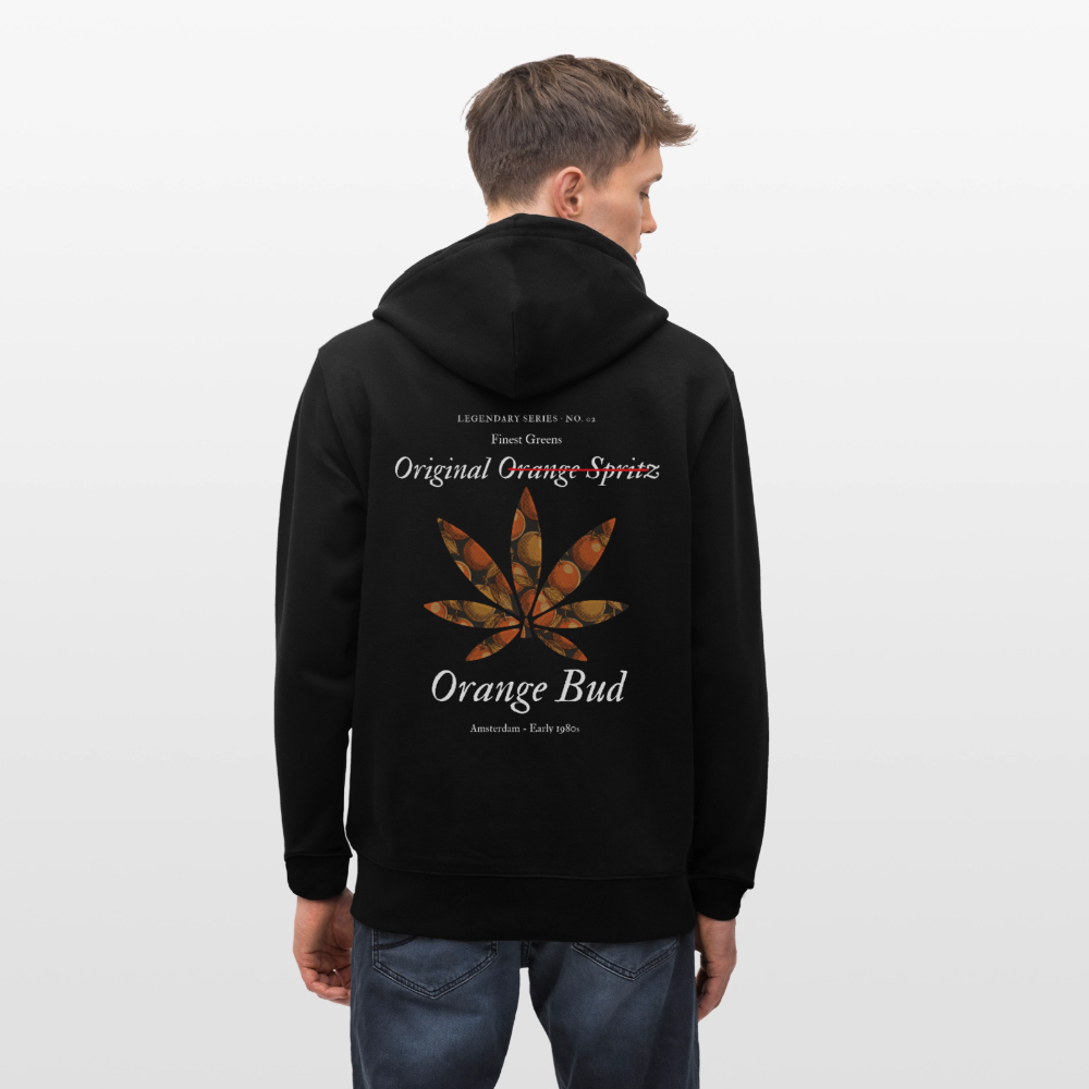 TRUE ORANGE Unisex Bio-Kapuzenjacke - Schwarz