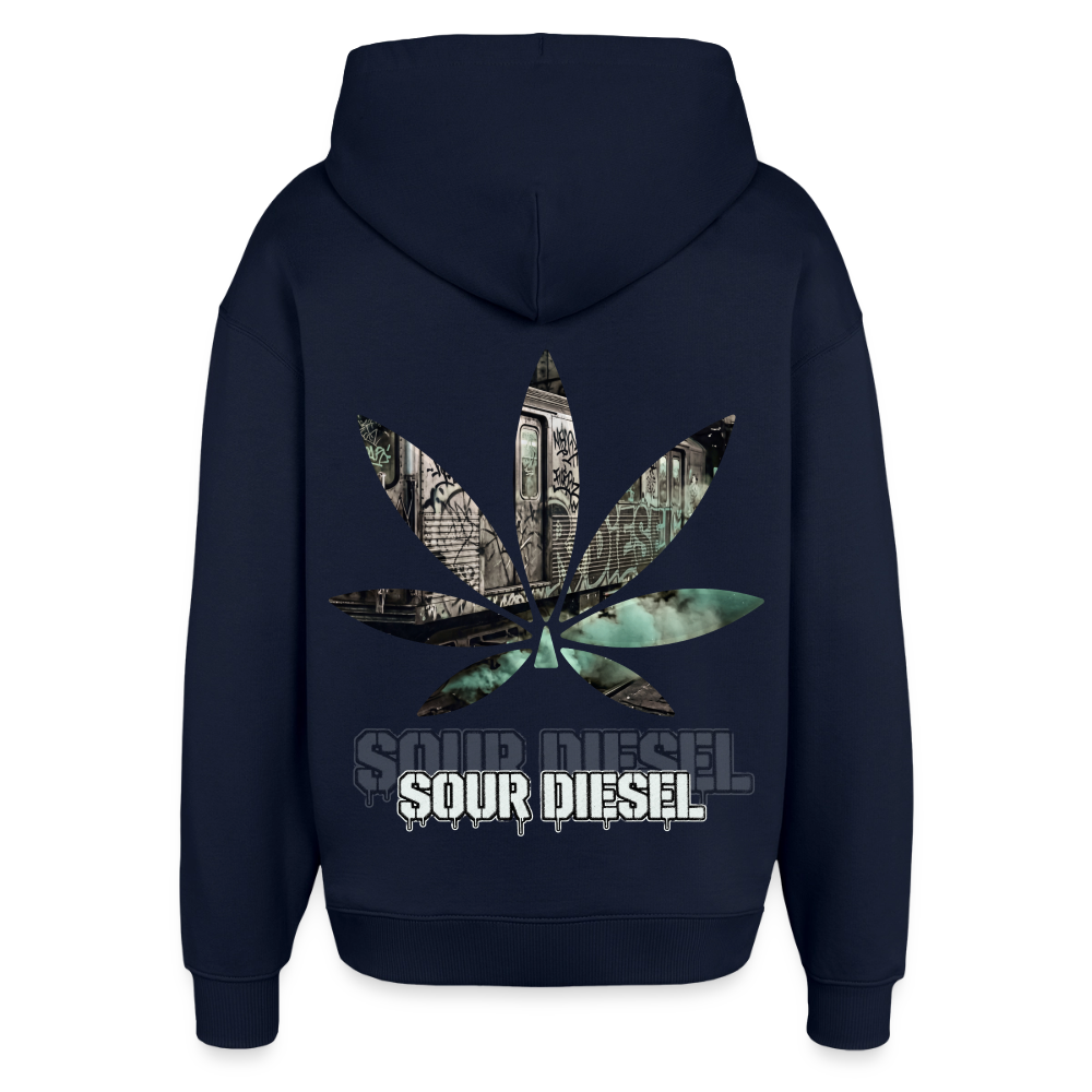 SOUR DIESEL Oversized Unisex Bio-Hoodie - Navy