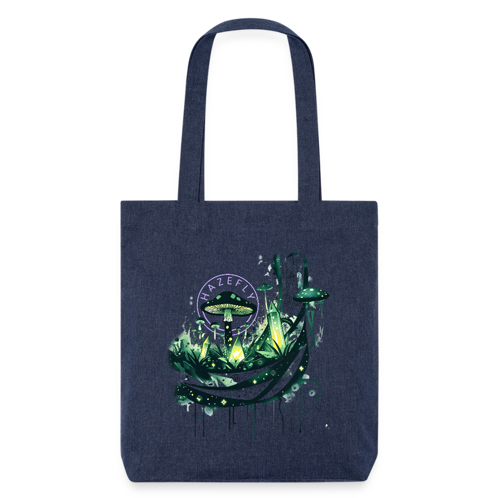 GLOW GARDEN WITH GROWLAB recycelter Heavyweight Stoffbeutel - melange Blue