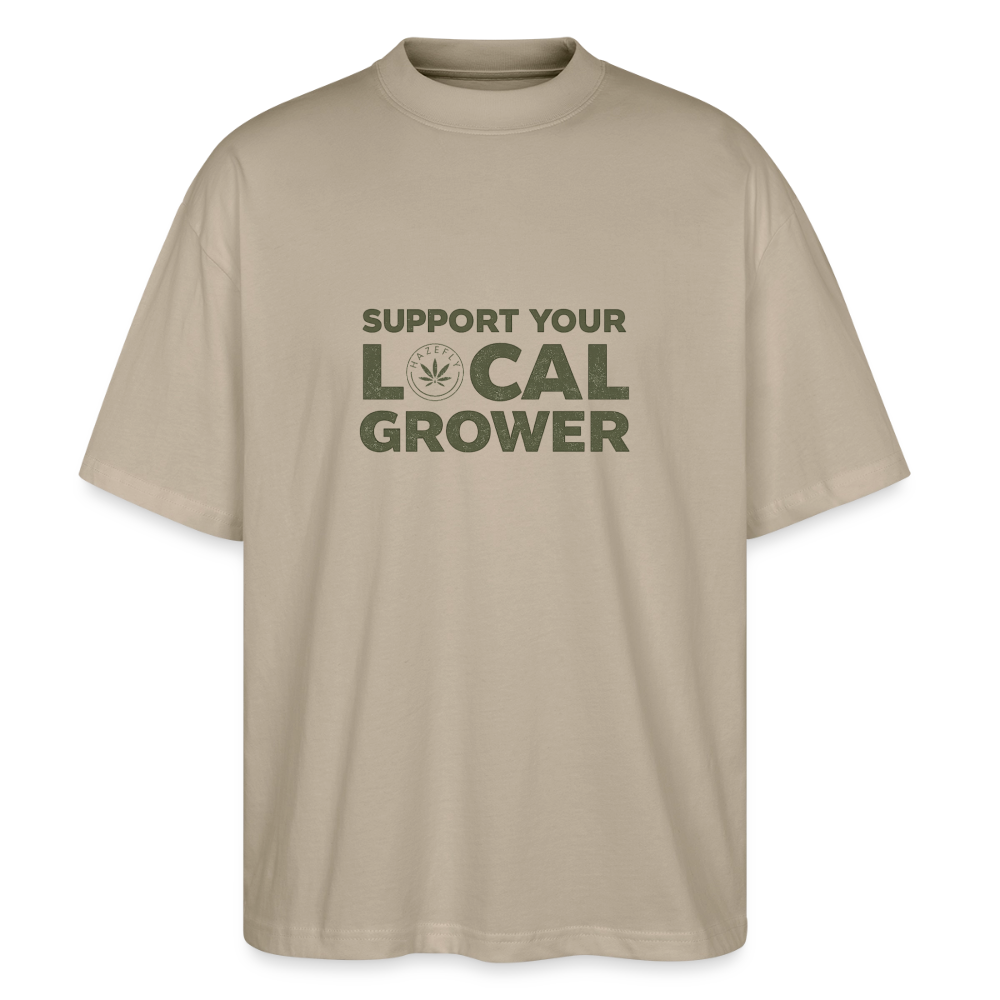 LOCAL GROWER Oversized Unisex Bio T-Shirt - Steingrau