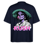 LA CATRINA KUSH Oversized Unisex Bio T-Shirt - Navy