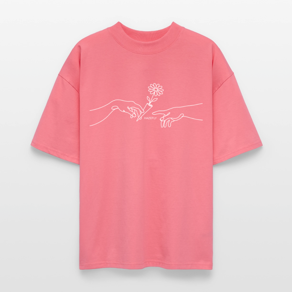 PASS IT Oversized Unisex Bio T-Shirt - Pink 