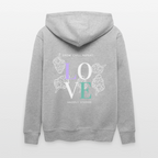 GROW. CHILL. REPEAT. Unisex Bio-Kapuzenjacke - Grau meliert