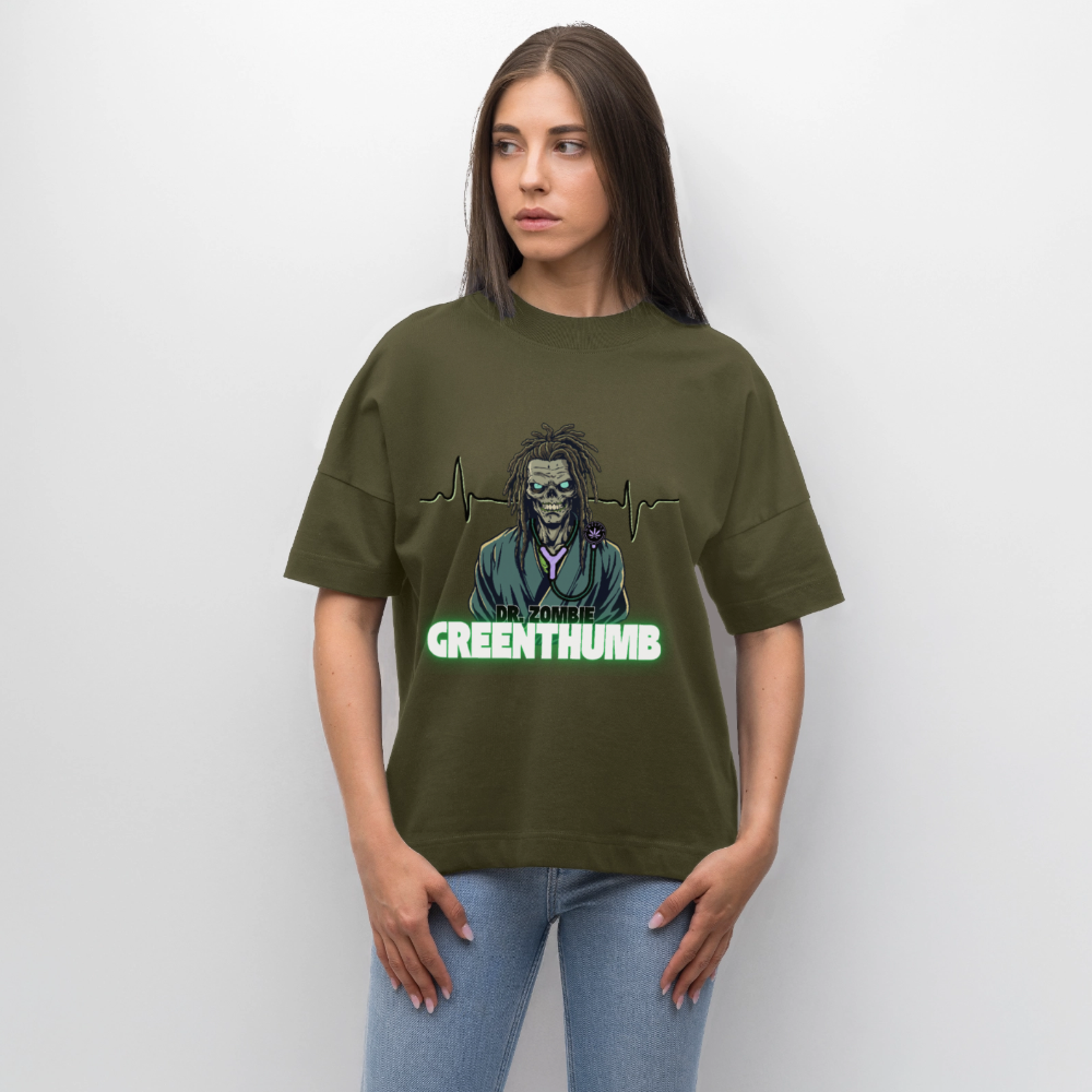 DR. ZOMBIE Oversized Unisex Bio T-Shirt - Khaki