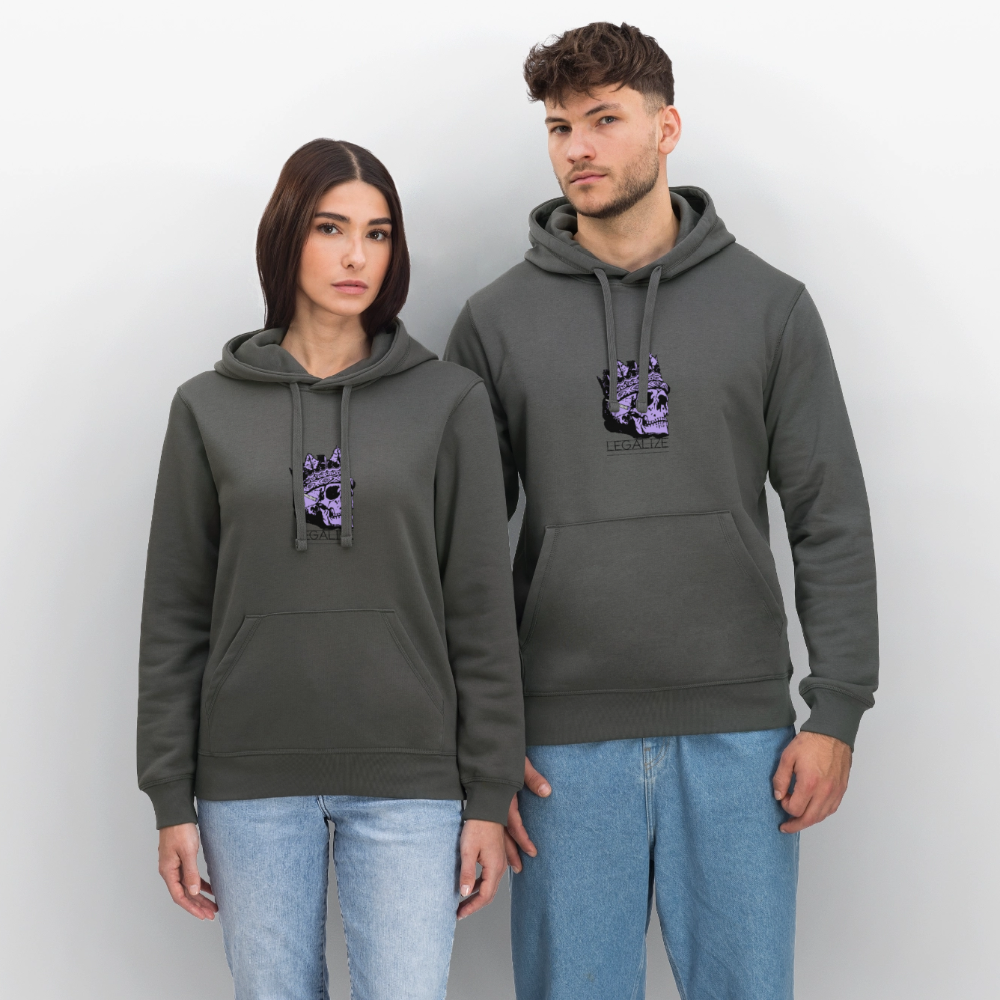 420 SKULL Unisex Bio-Hoodie - Anthrazit