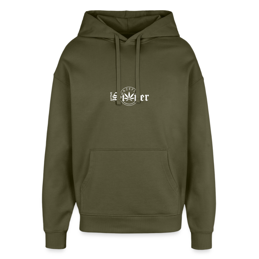 ACTIVE STONER Oversized Unisex Bio-Hoodie - Khaki