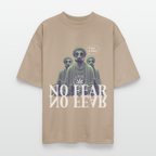 NO FEAR Oversized Unisex Bio T-Shirt - Steingrau