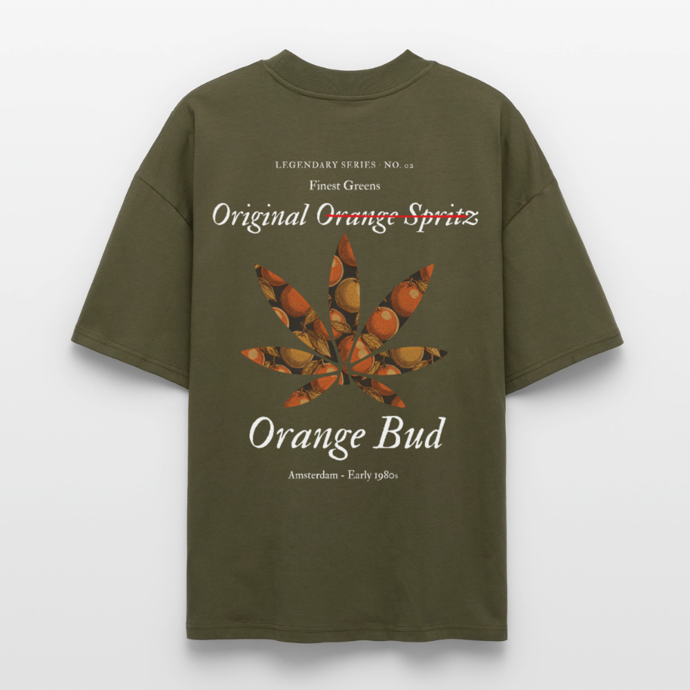 TRUE ORANGE Oversized Unisex Bio T-Shirt - Khaki