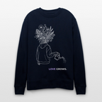 LOVE GROWS II Unisex Bio-Sweatshirt - Navy