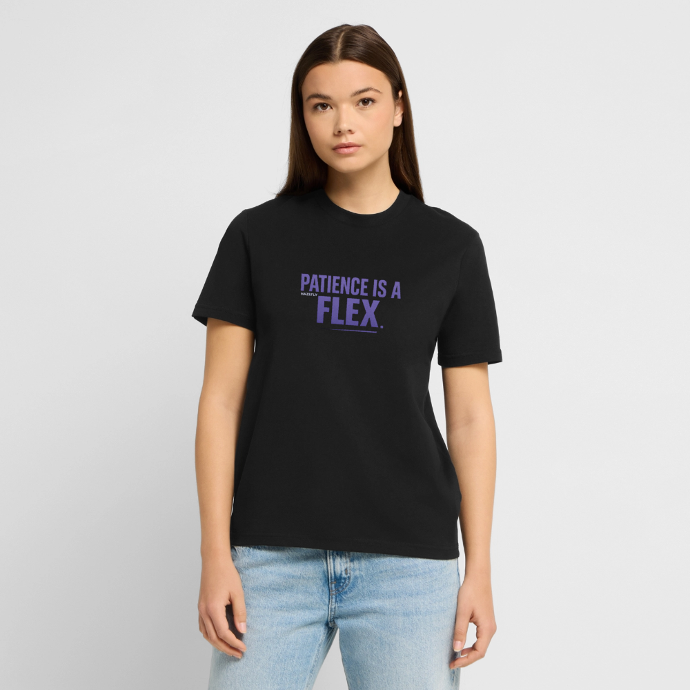 PATIENCE IS A FLEX Unisex Bio-T-Shirt - Schwarz