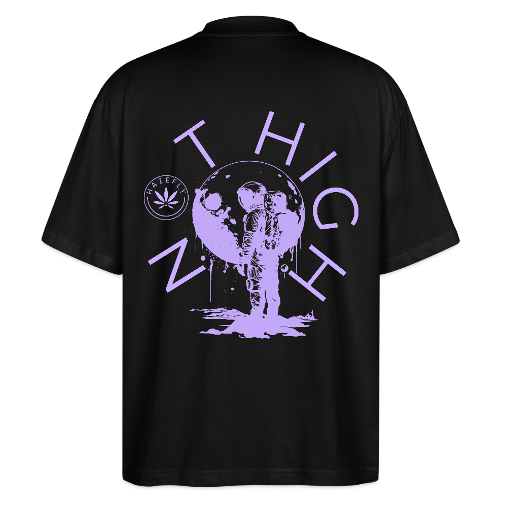 NOT HIGH Oversized Unisex Bio T-Shirt - Schwarz