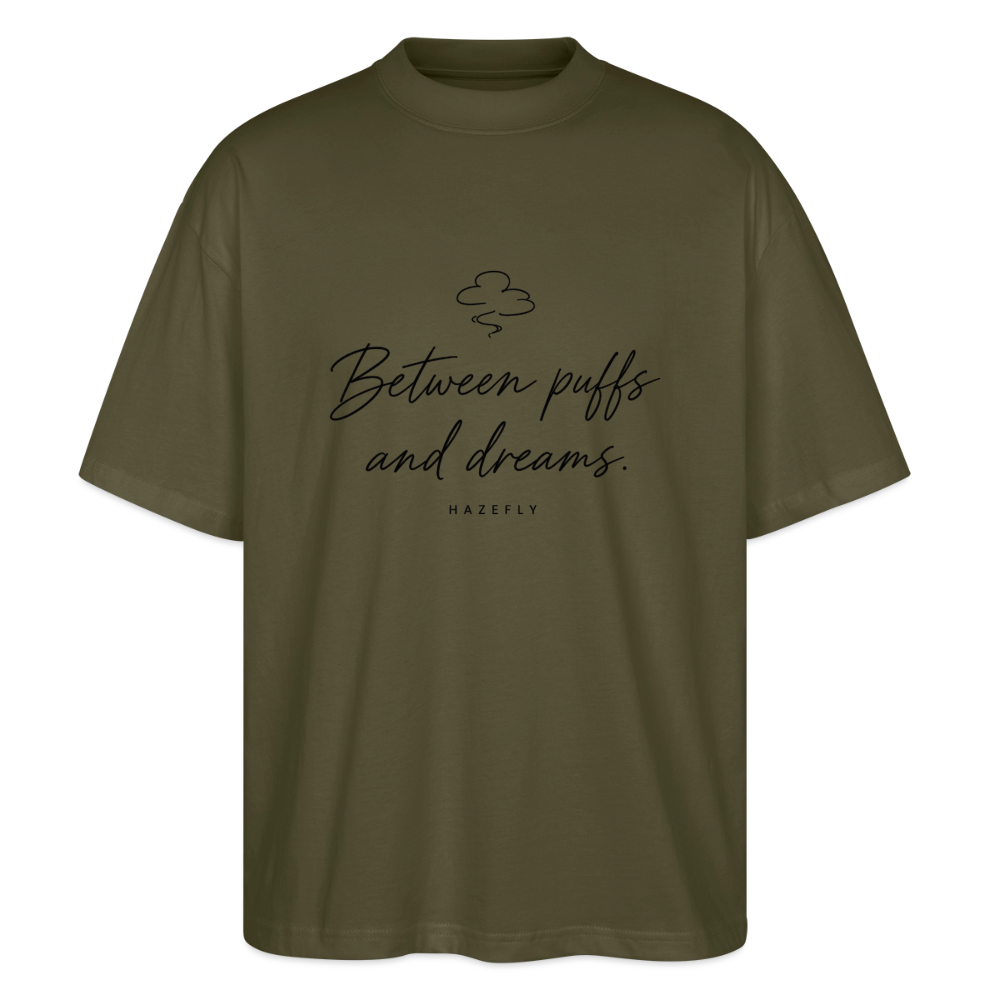 PUFFS & DREAMS Oversized Unisex Bio T-Shirt - Khaki