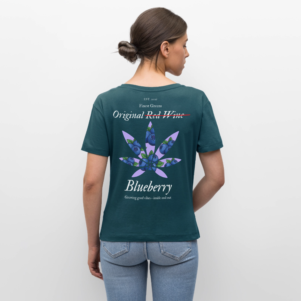 TRUE BERRY Relaxed Frauen Bio-T-Shirt - Dunkles Petrol