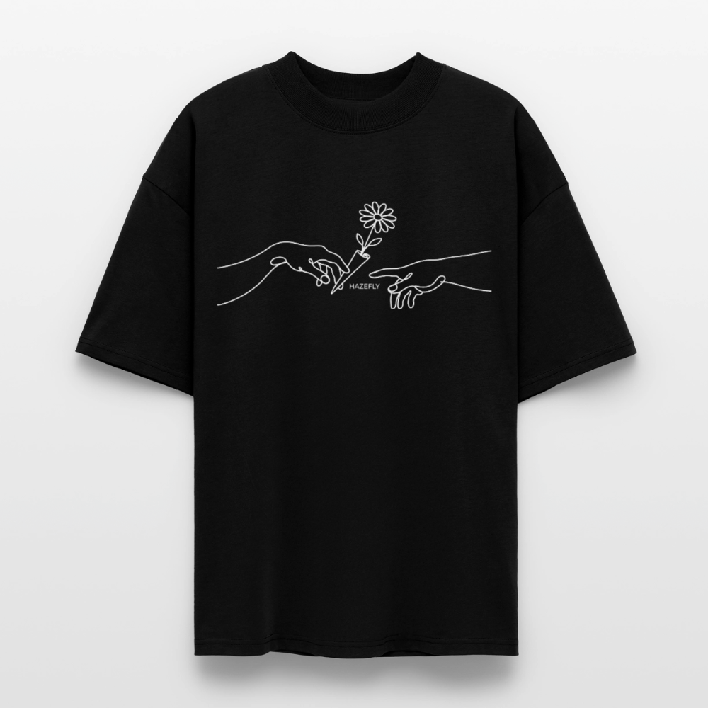 PASS IT Oversized Unisex Bio T-Shirt - Schwarz