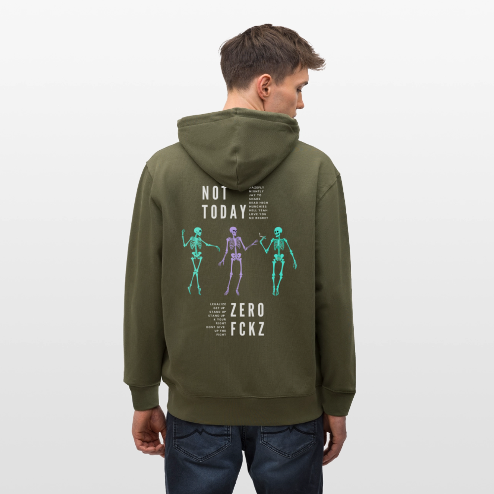 NOT TODAY Unisex Bio-Kapuzenjacke - Khaki