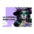LA CATRINA KUSH LOVE Poster 60x40 cm - Weiß