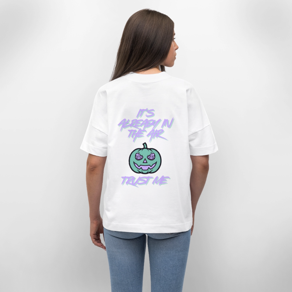 PUMPKIN VIBE Oversized Unisex Bio T-Shirt - Weiß