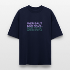 WER BAUT Oversized Unisex Bio T-Shirt - Navy