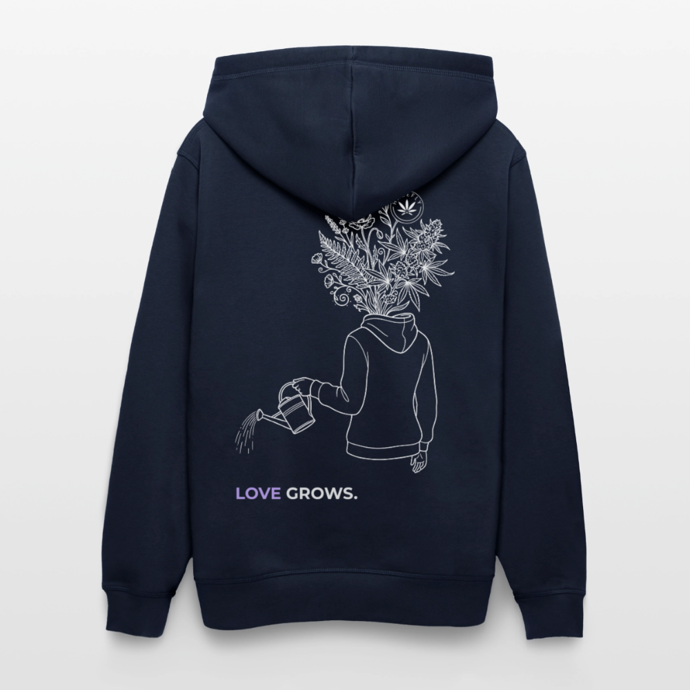 LOVE GROWS I Unisex Bio-Hoodie - French Navy