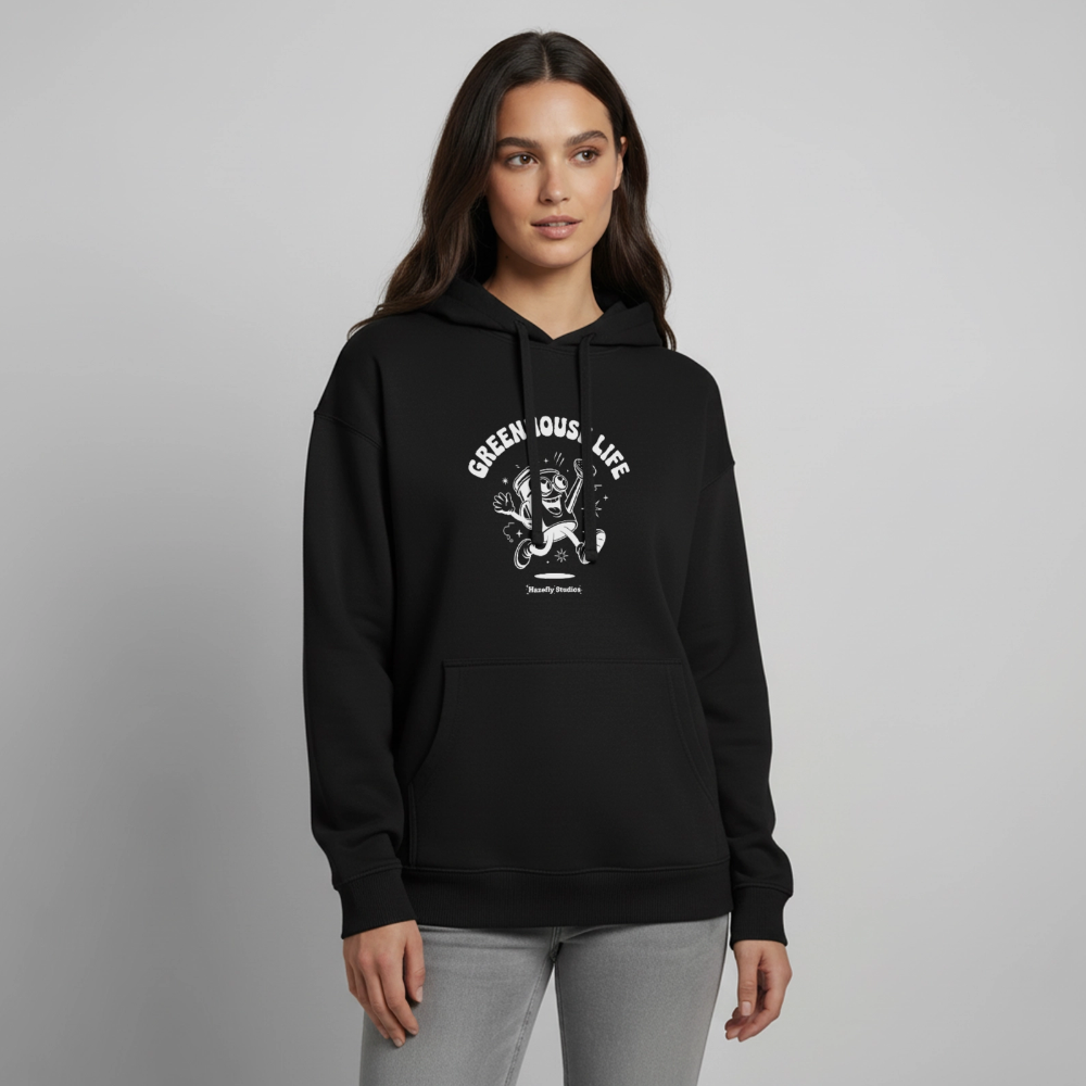 GREENHOUSE LIFE Oversized Unisex Bio-Hoodie - Schwarz