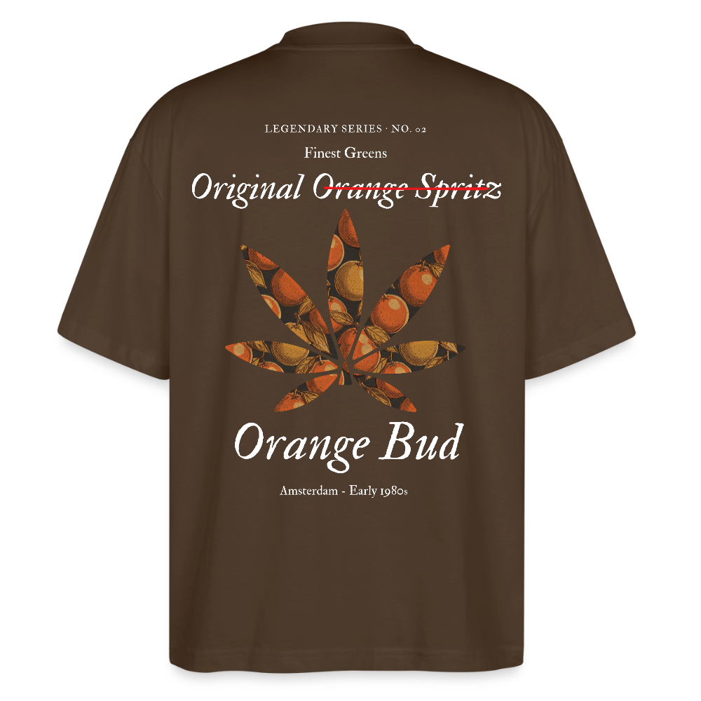 TRUE ORANGE Oversized Unisex Bio T-Shirt - Dunkelbraun