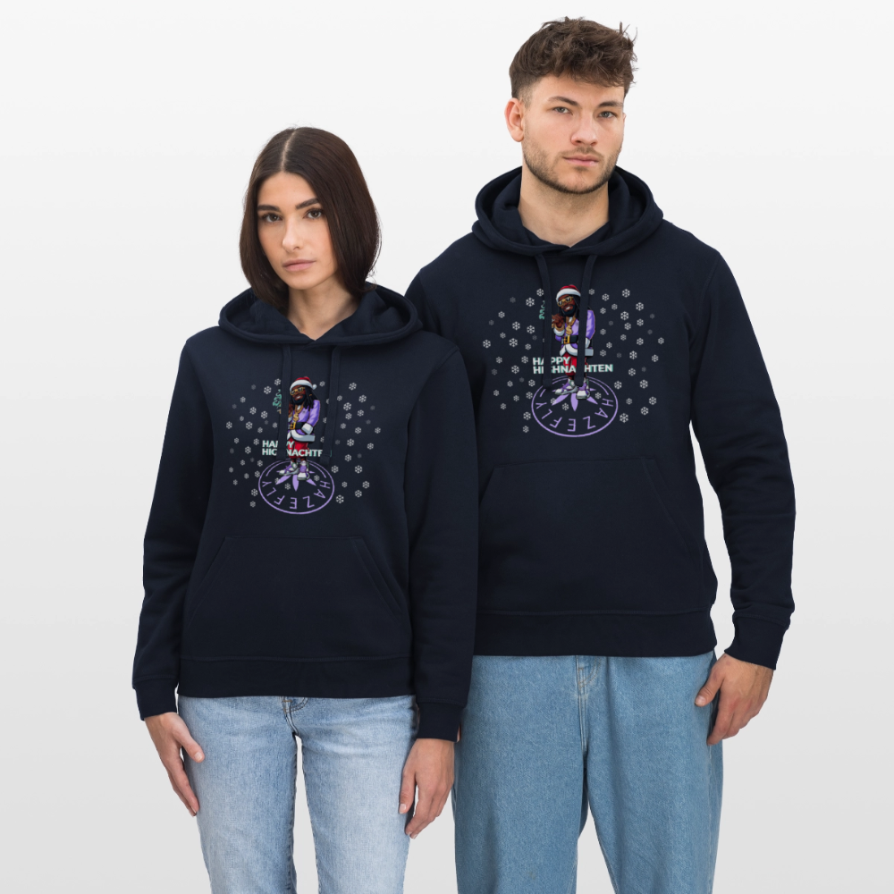 HI SANTA Unisex Bio-Hoodie - French Navy