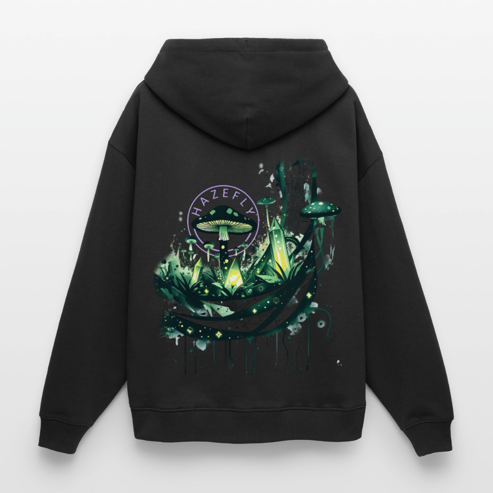 GLOW GARDEN Oversized Unisex Bio-Hoodie - Schwarz