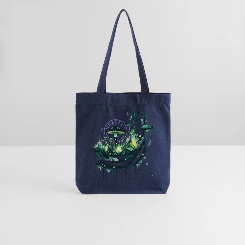 GLOW GARDEN WITH GROWLAB recycelter Heavyweight Stoffbeutel - melange Blue