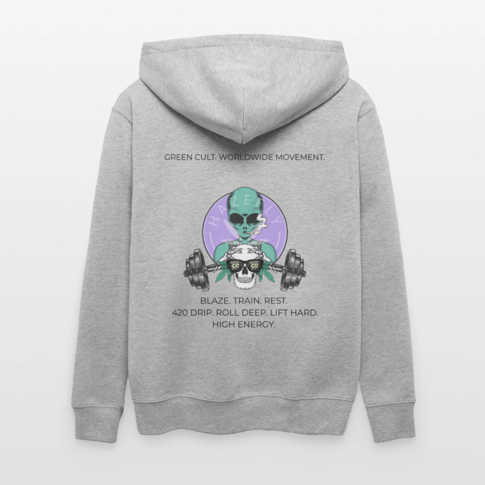 GREEN CULT Unisex Bio-Kapuzenjacke - Grau meliert
