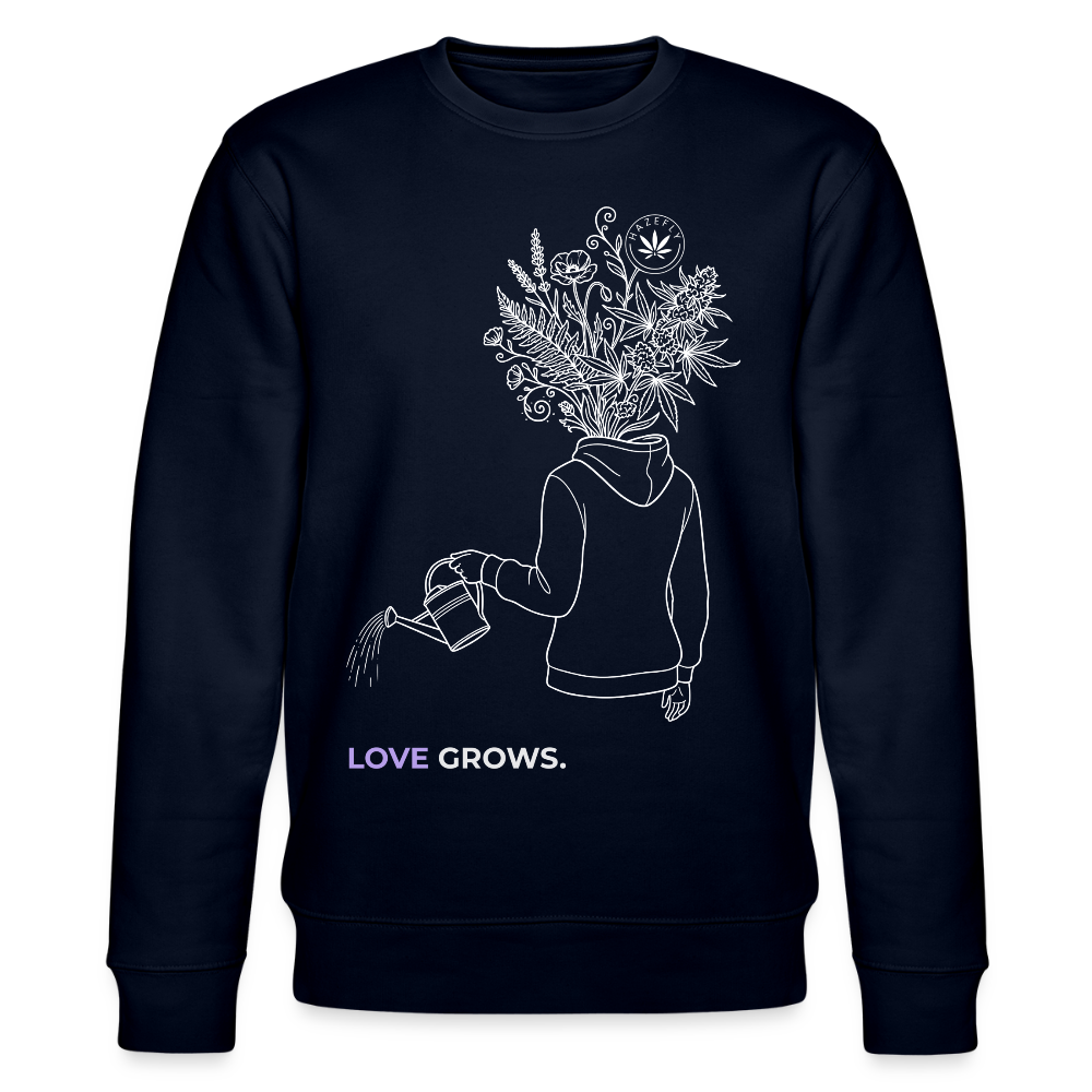 LOVE GROWS I Unisex Bio-Sweatshirt - Navy