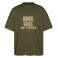 HUNDE. GRAS. Unisex Oversized Bio-T-Shirt - Khaki