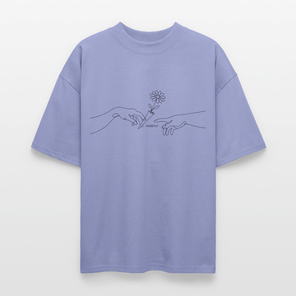 PASS IT Oversized Unisex Bio T-Shirt - Violett
