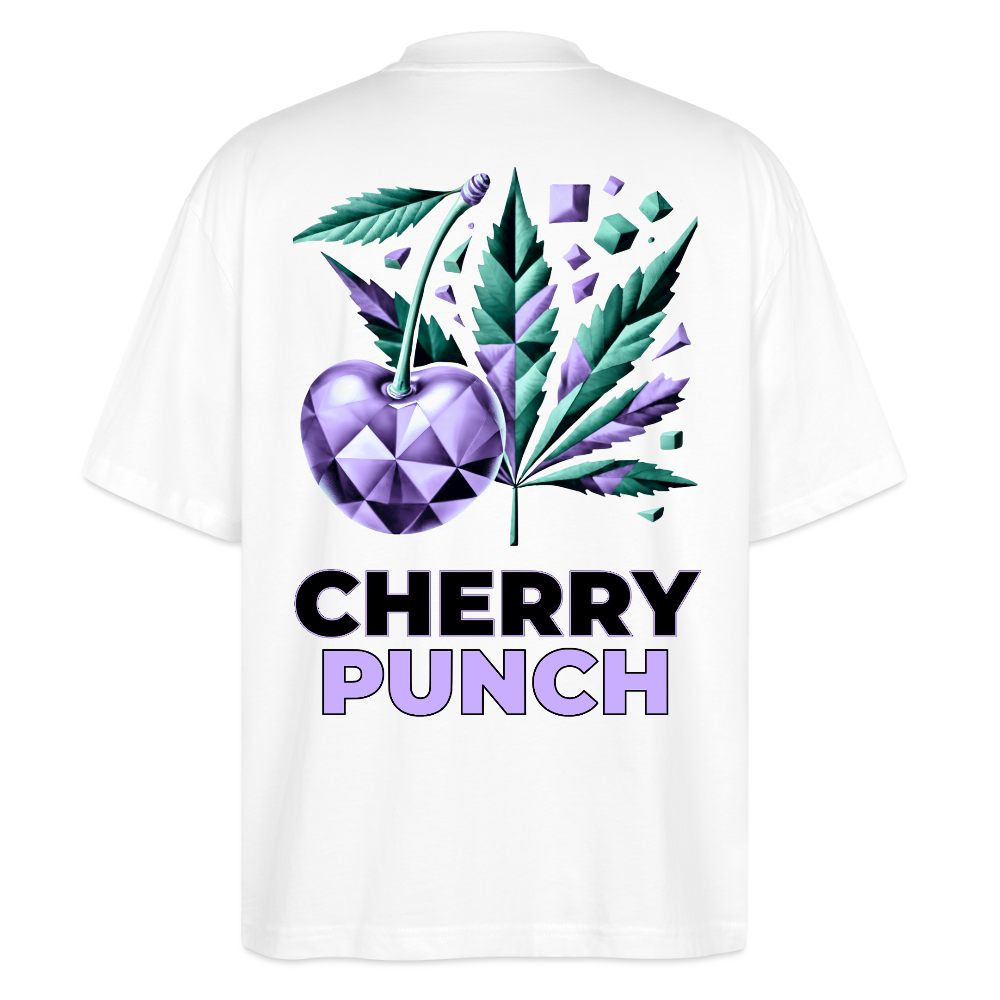 CHERRY PUNCH Oversized Unisex Bio T-Shirt - Weiß