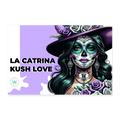 LA CATRINA KUSH LOVE Poster 90x60 cm - Weiß