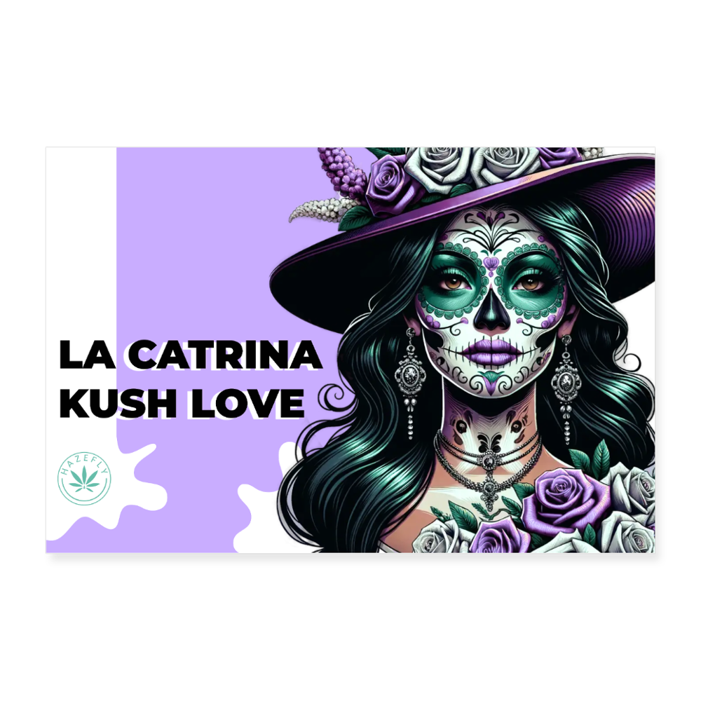 LA CATRINA KUSH LOVE Poster 90x60 cm - Weiß