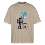GALACTIC JOURNEY Oversized Unisex Bio T-Shirt - Steingrau
