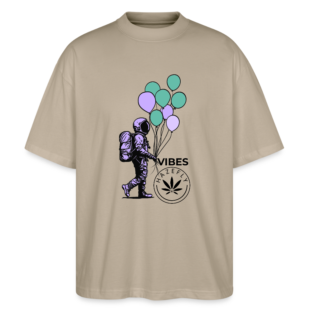 GALACTIC JOURNEY Oversized Unisex Bio T-Shirt - Steingrau