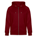 710 VIBES Unisex Bio-Kapuzenjacke - Burgunderrot