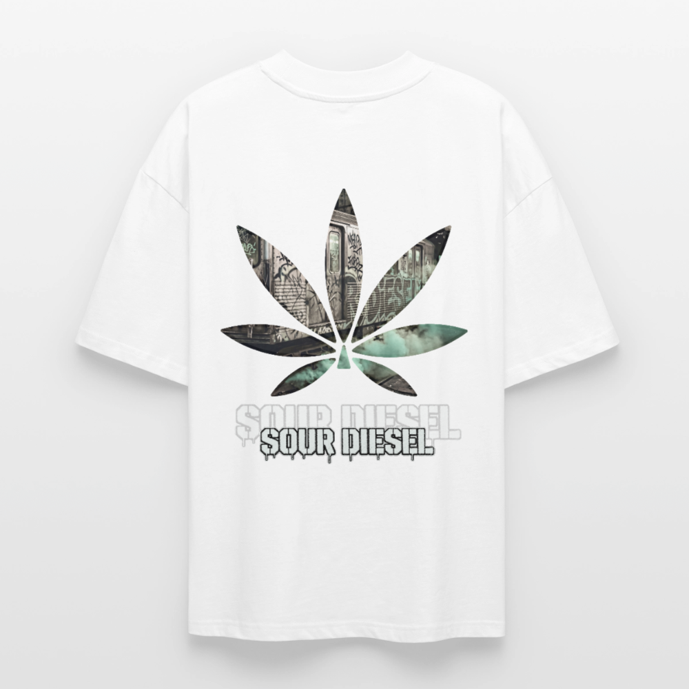 SOUR DIESEL Oversized Unisex Bio T-Shirt - Weiß