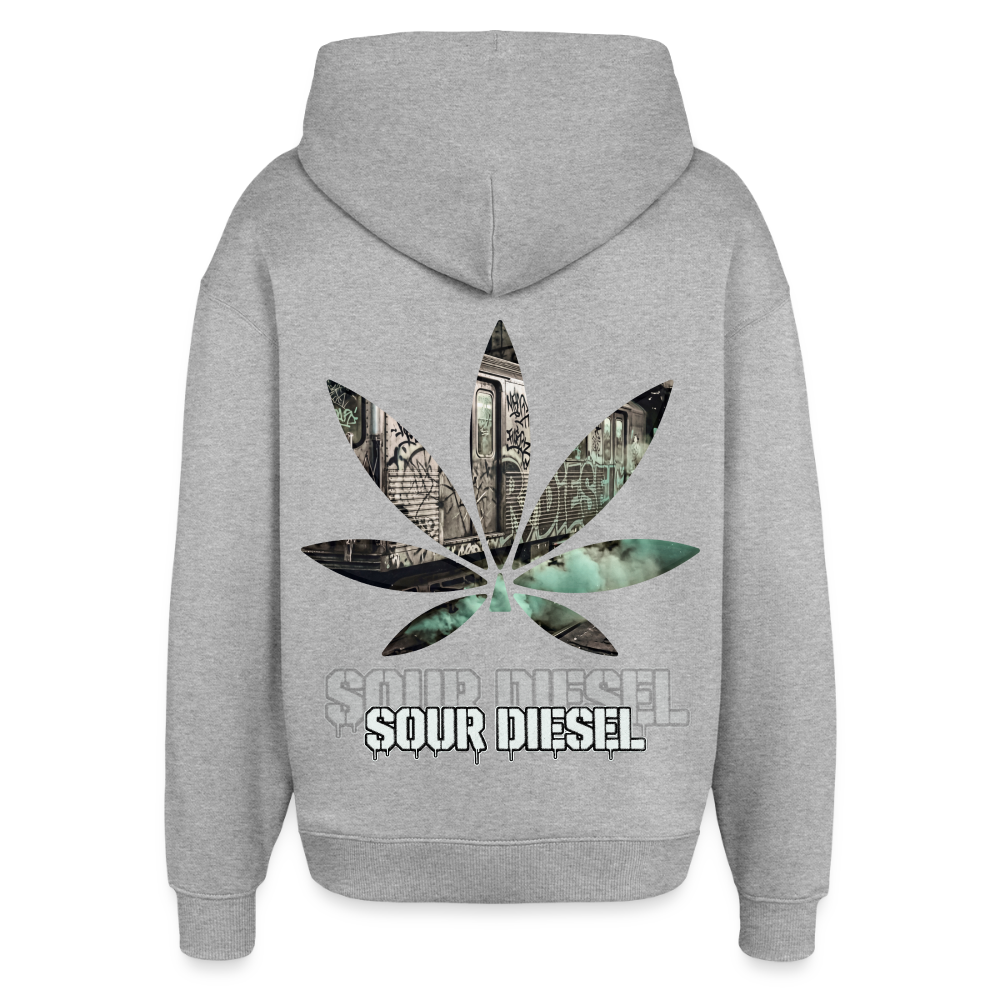 SOUR DIESEL Oversized Unisex Bio-Hoodie - Grau meliert