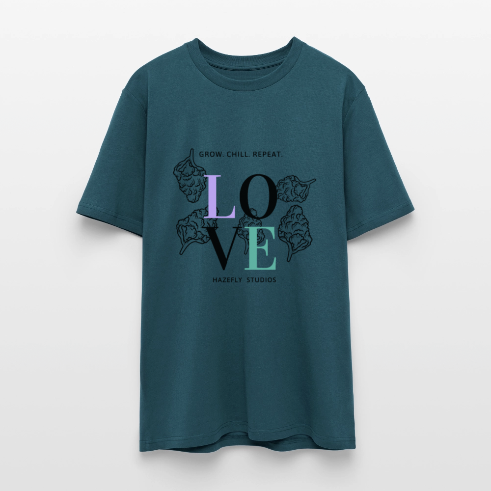 GROW. CHILL. REPEAT.Unisex Bio-T-Shirt - Dunkles Petrol