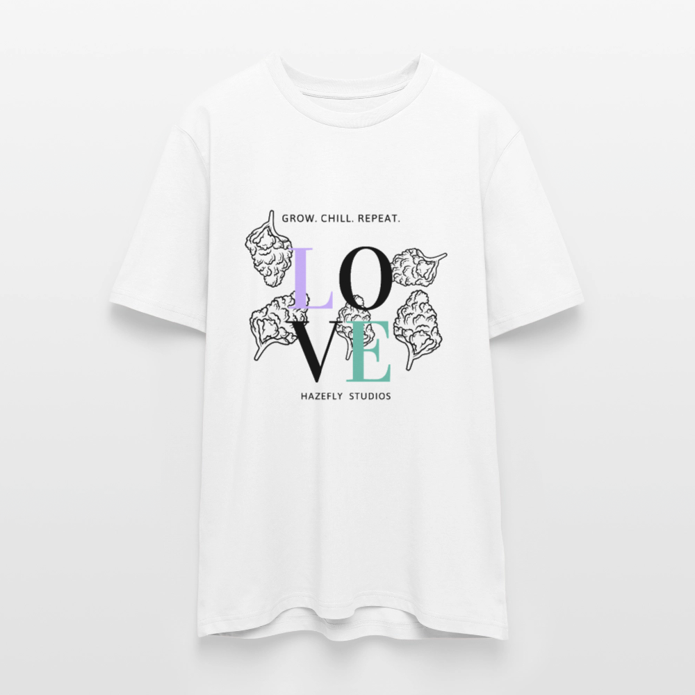 GROW. CHILL. REPEAT.Unisex Bio-T-Shirt - Weiß