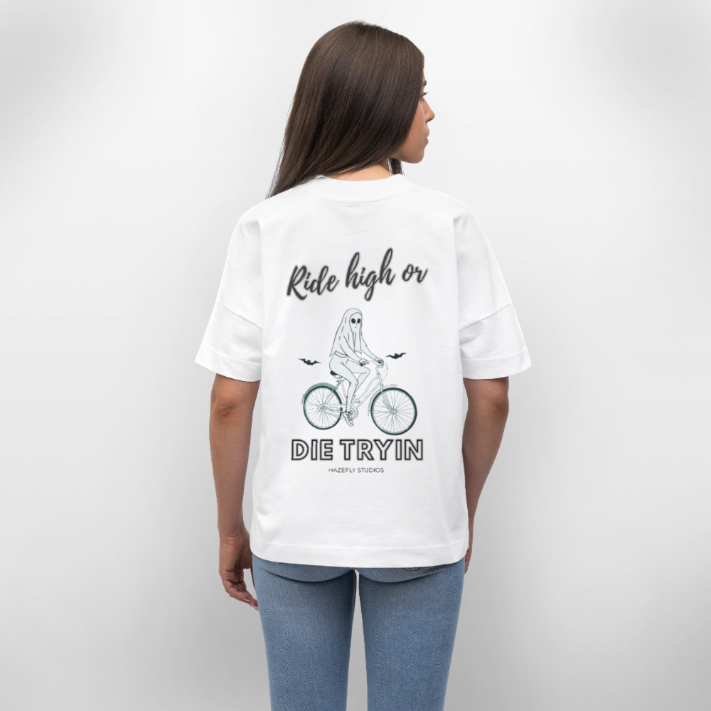 RIDE HIGH Oversized Unisex Bio T-Shirt - Weiß