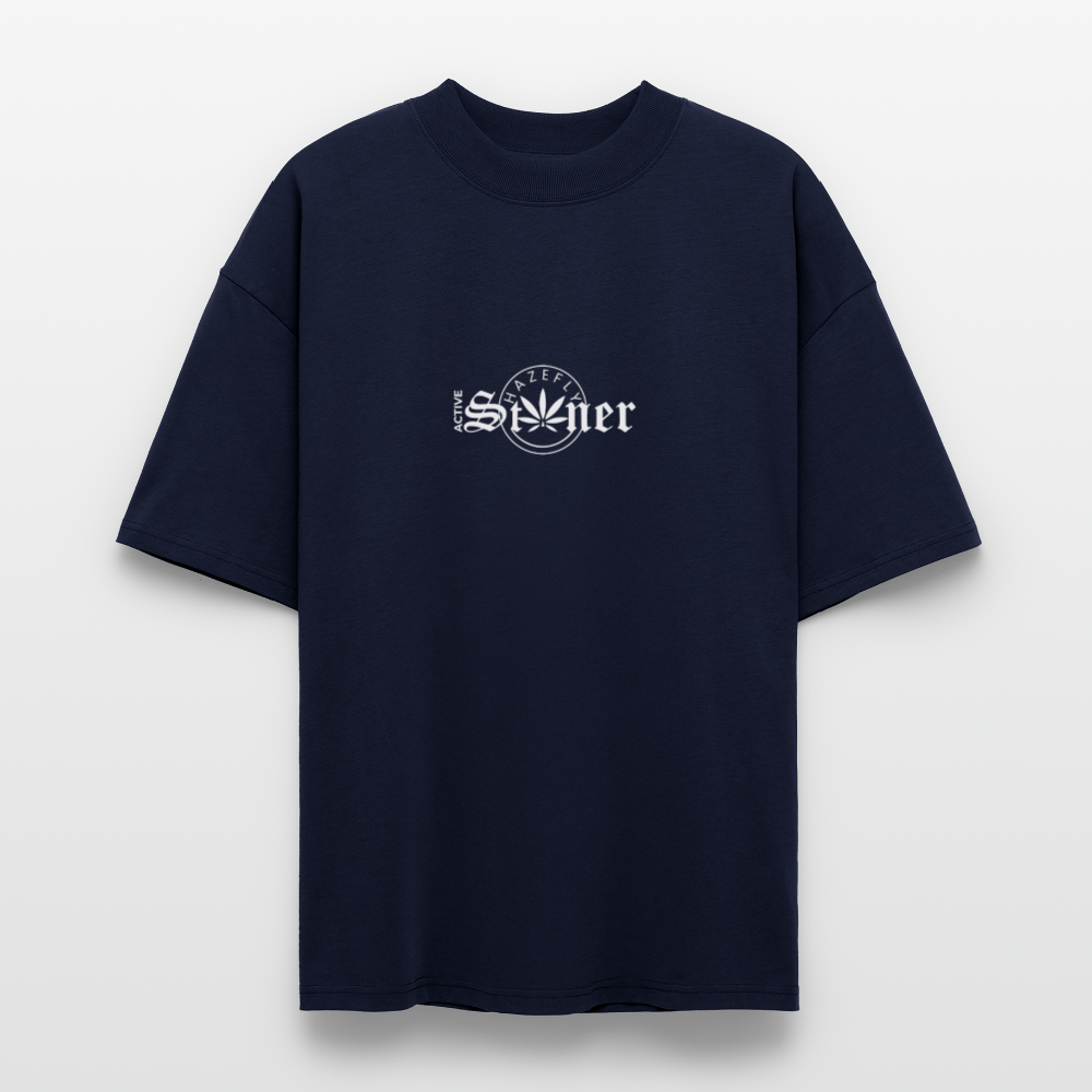 ACTIVE STONER Oversized Unisex Bio T-Shirt - Navy