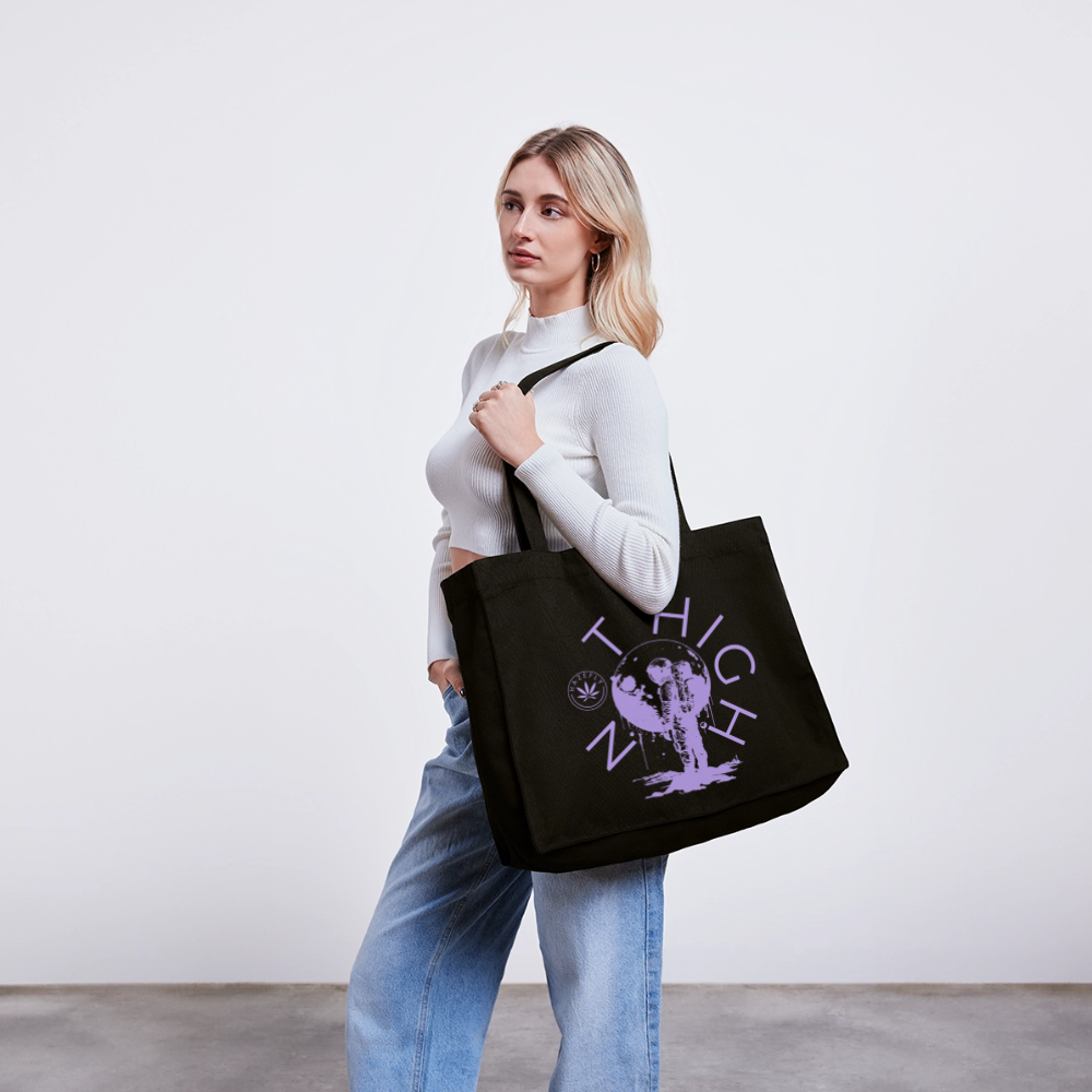 NOT HIGH recycelter Shopping Bag - Schwarz