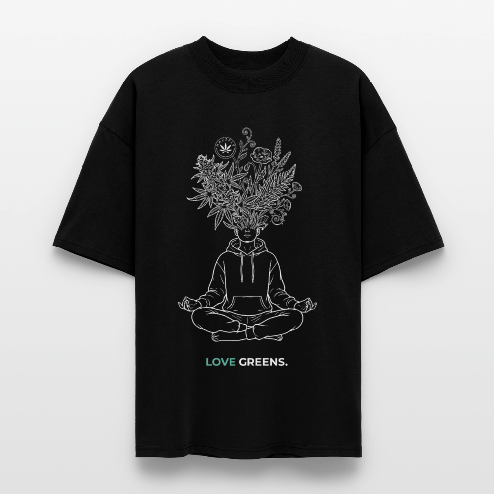 LOVE GREENS Oversized Unisex Bio T-Shirt - Schwarz