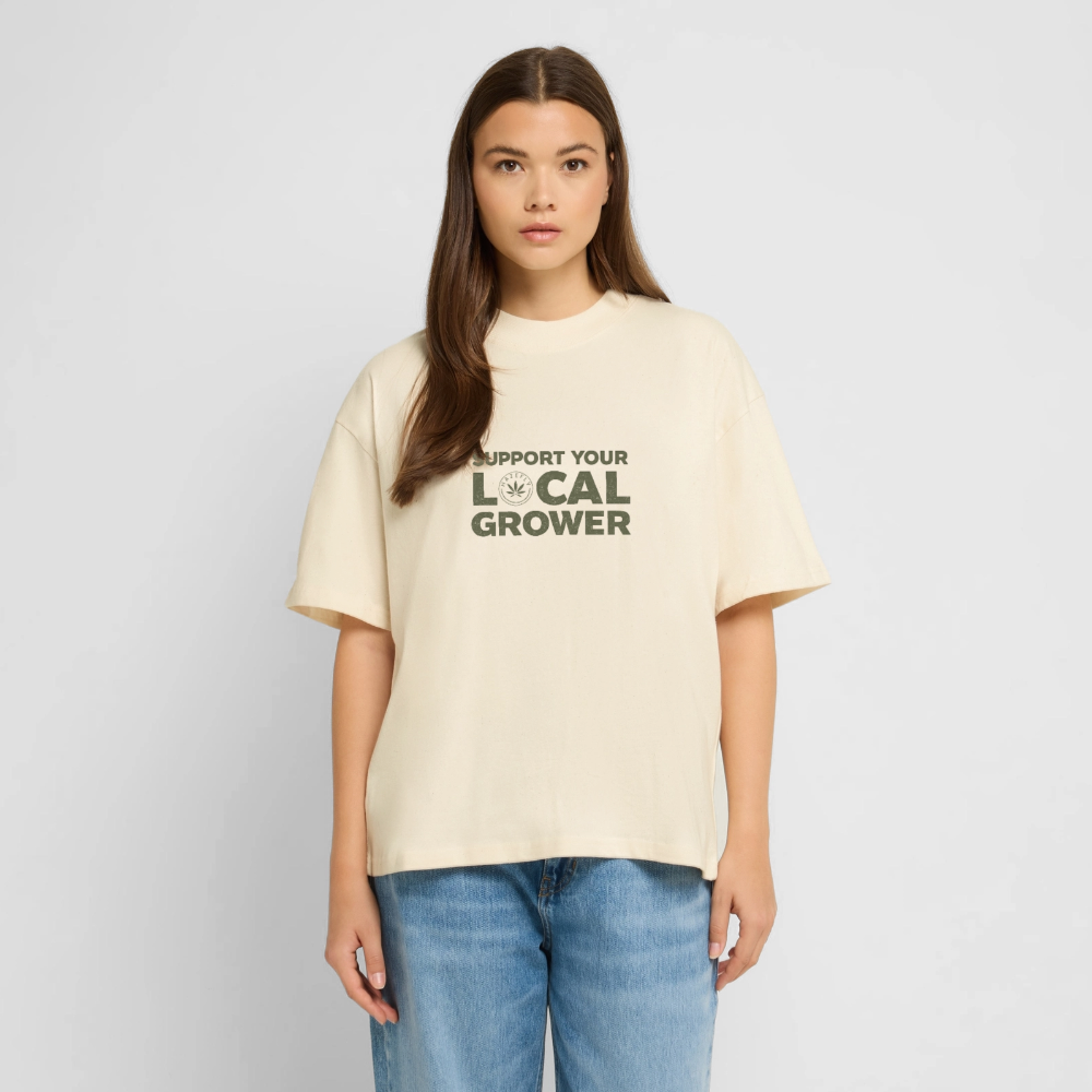LOCAL GROWER Oversized Unisex Bio T-Shirt - Natur