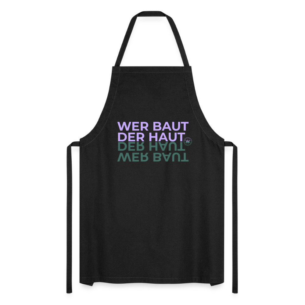 WER BAUT Kochschürze - Schwarz